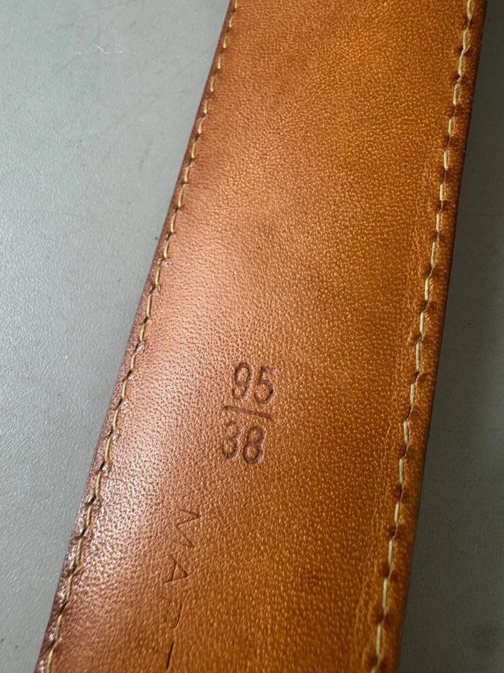Authenitc Martin Dingman Crocodile Grain Italian Calfskin Men's Belt, Size 95/38